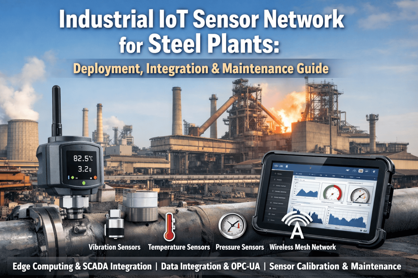 Industrial manufacturing environment with IoT sensor network deployment