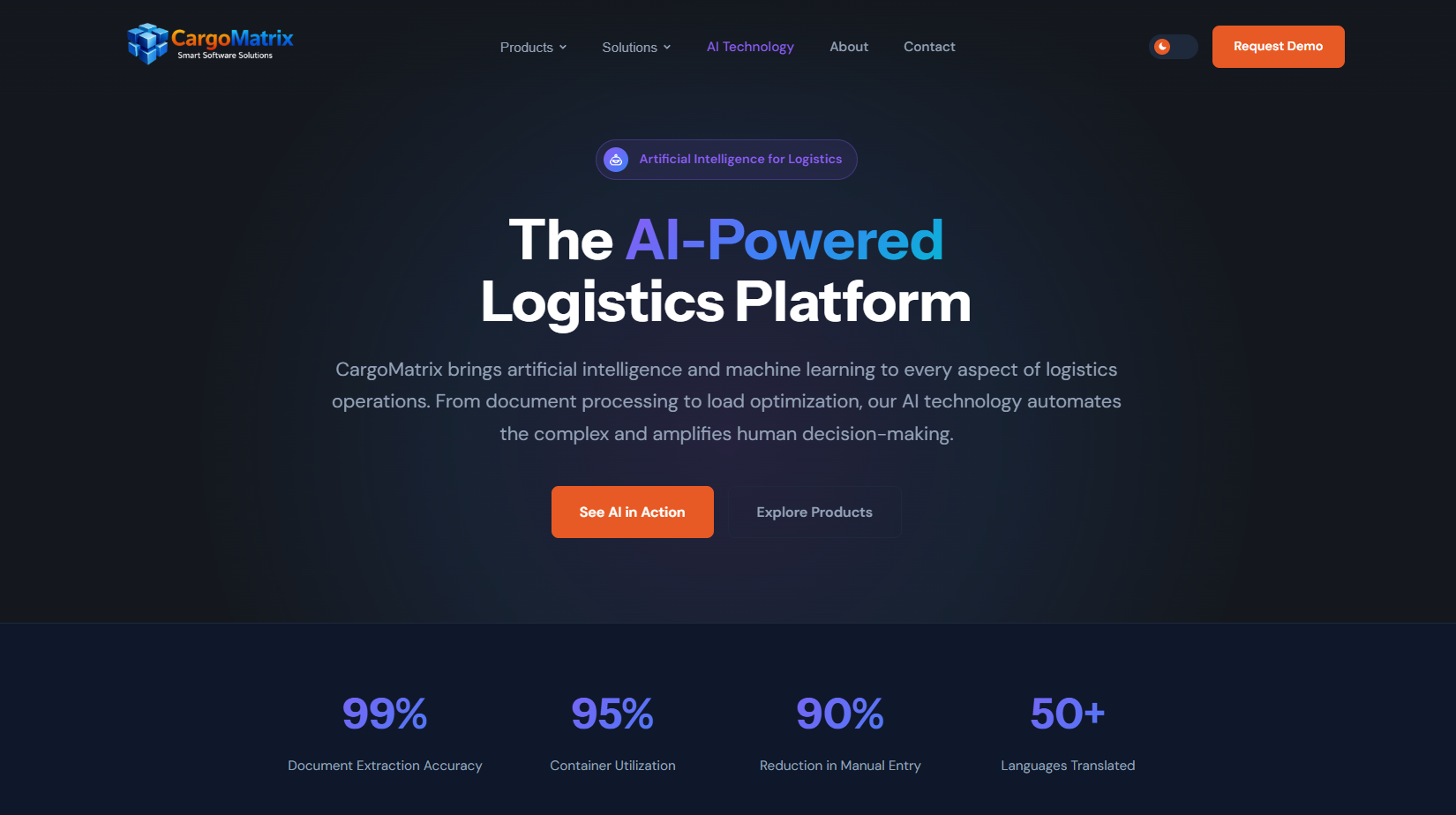 Logistics warehouse operations supported by real-time software platform